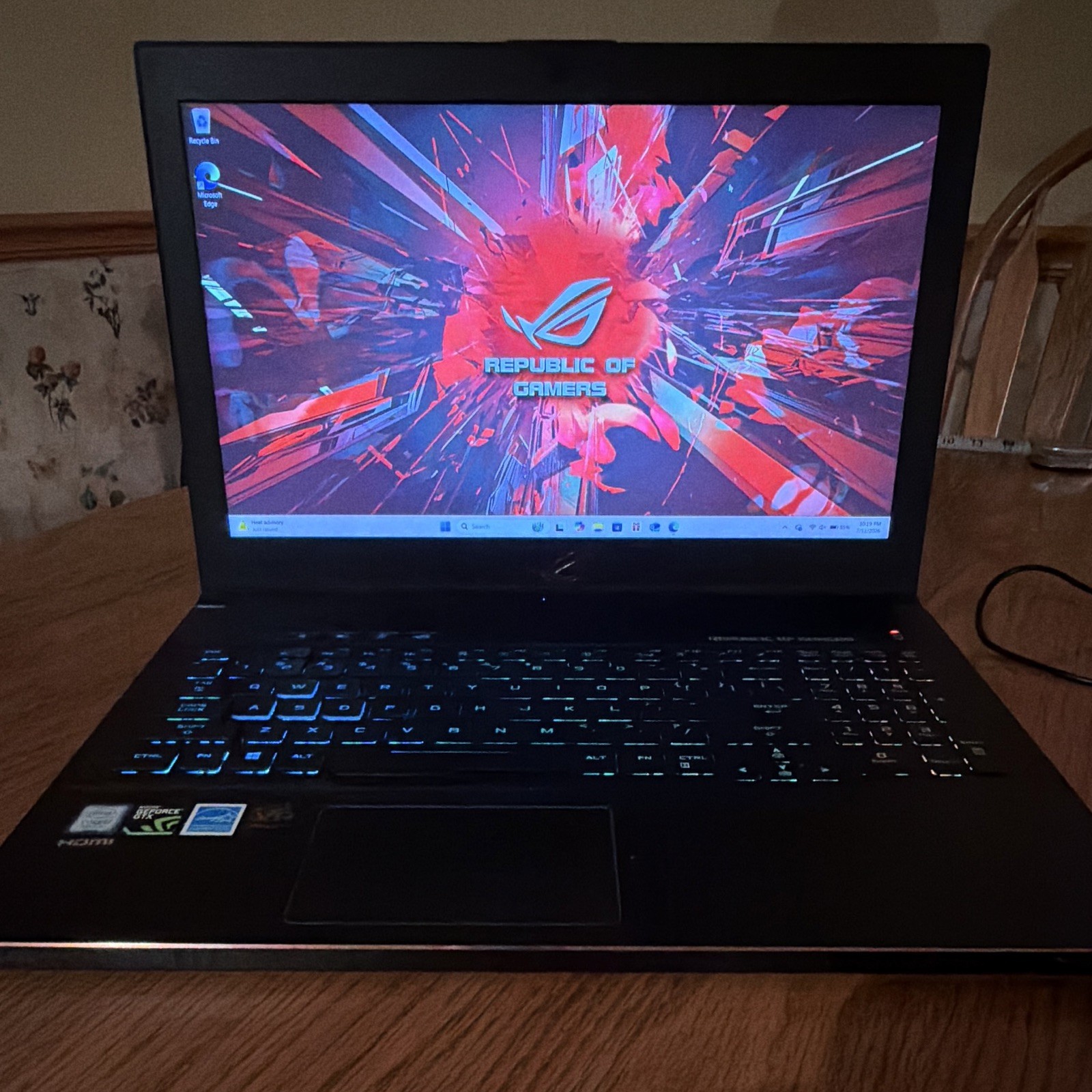 ASUS ROG Zephyrus GU501GM i7-8750H GTX 1060 16GB 1TB SSD+HDD 120Hz Gaming