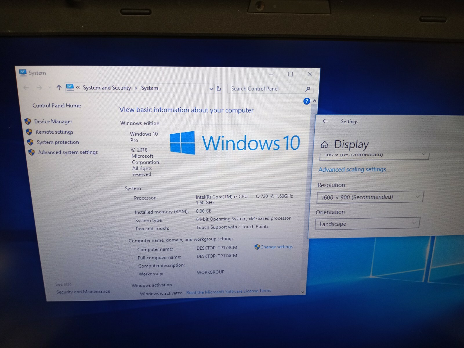 Lenovo ThinkPad W510 15.6″ Intel Core i7-Q720 1.60GHz 8GB 1TB HDD NVIDIA FX 880M
