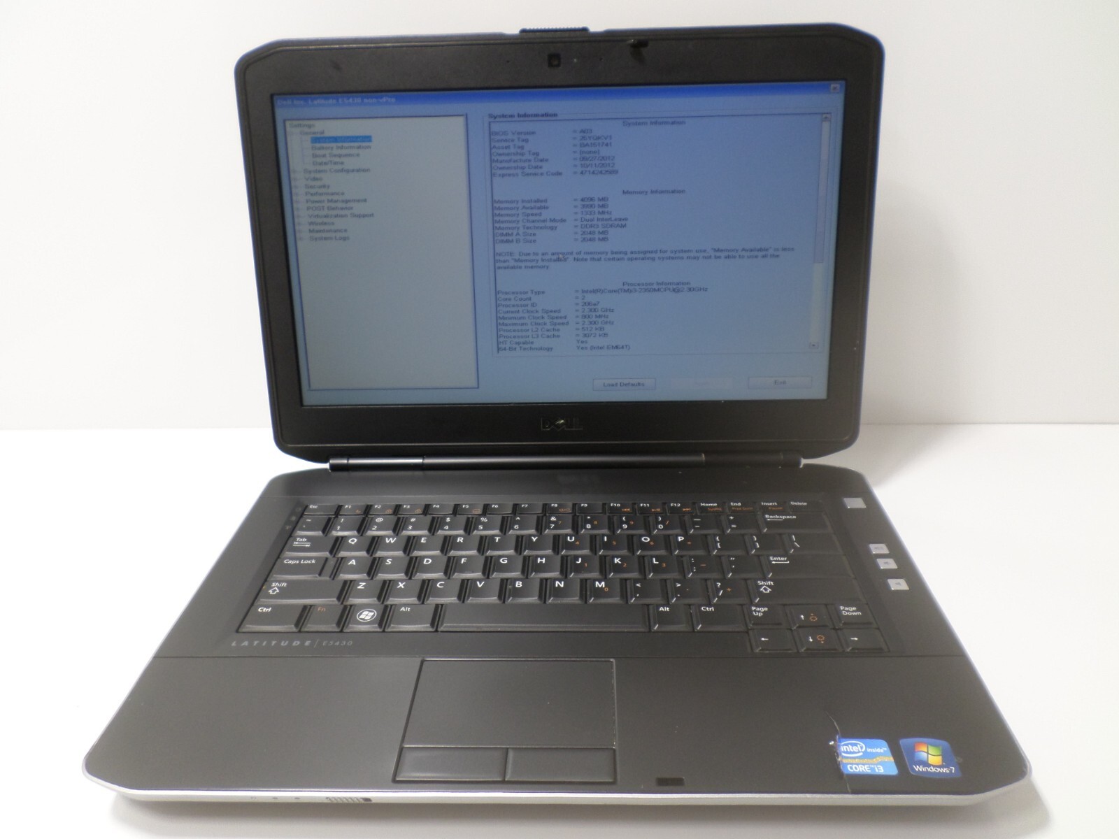 Dell Latitude E5430 14″ Intel i3-2350M@2.30Ghz, 4GB Ram, 320GB, Win 10 Pro