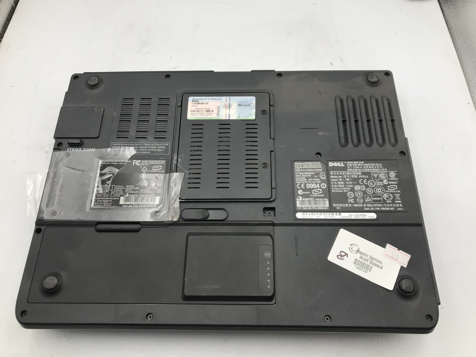 DELL INSPIRON 1501 – BOOTS TO BIOS – AMD TURION 64 X2 – NO RAM -READ DESCRIP- BB
