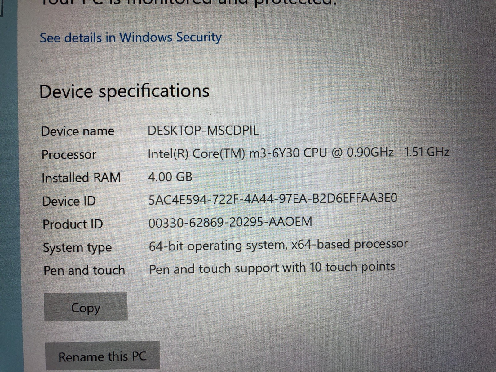 Microsoft Surface Pro 4 | Intel Core m3-6Y30@0.9GHz | 4GB RAM | 128GB SSD (READ)