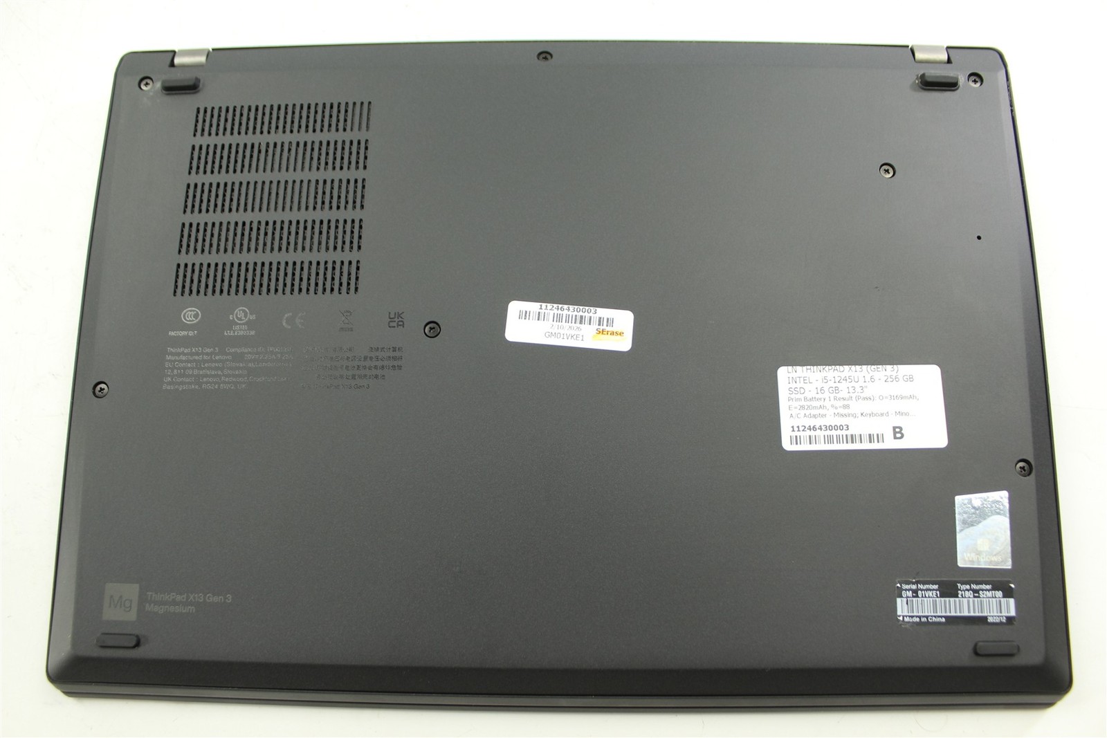 Lenovo ThinkPad X13 Gen 3 13.3″ i5-1245U 1.6GHz 256GB SSD 16GB RAM W11P