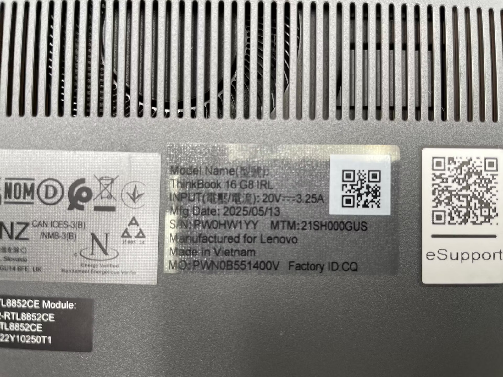 Lenovo ThinkBook 16 G8 IRL Used 16″ (Core 5 210H-16GB-512 GB NVMe)