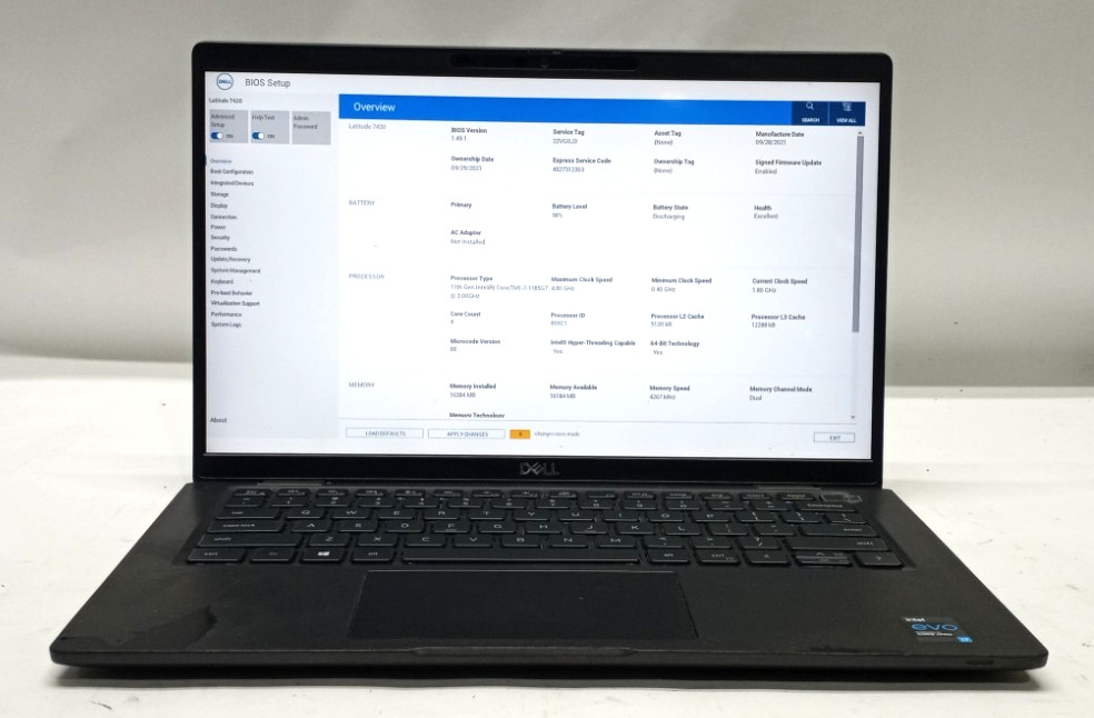 Dell Latitude 7420 i7-1185G7@3.0GHZ 16GB RAM 256GB NVMe Win11Pro WH689*!