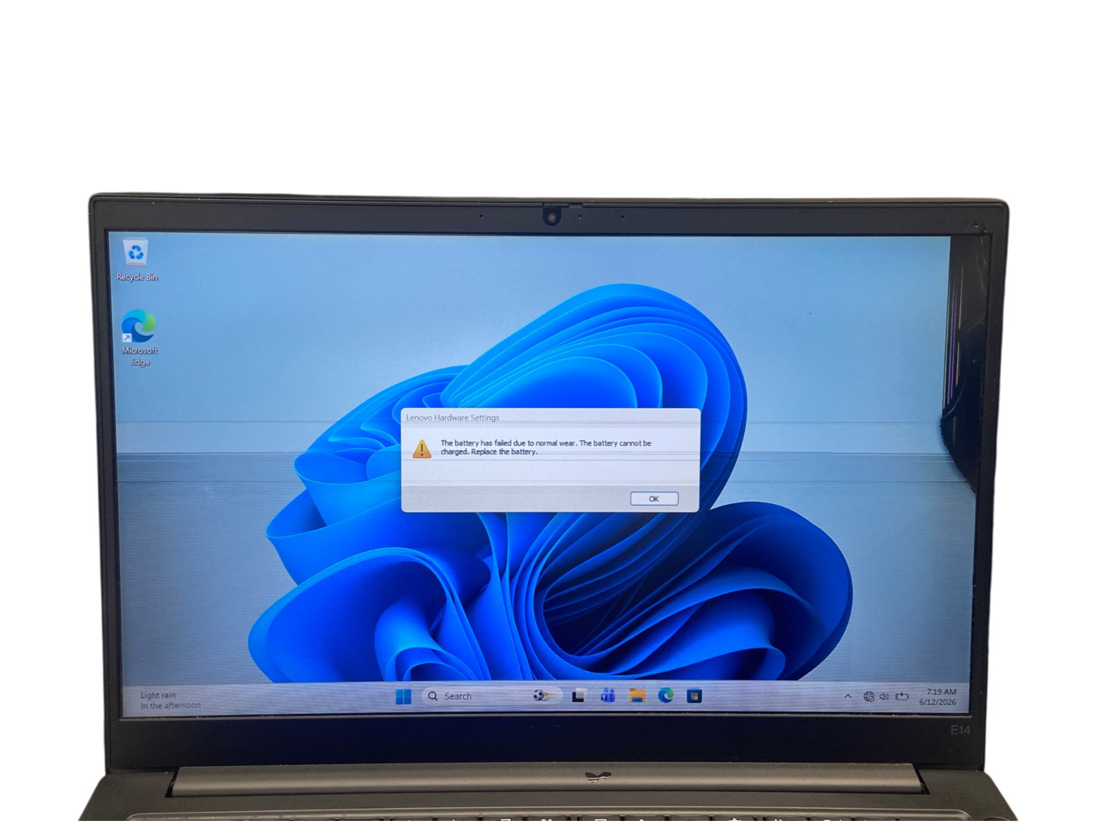 Lenovo ThinkPad E14 Gen2 AMD RYZEN 3 4300U 2.7GHz 4GB 256GB NVMe Win 11 Pro READ