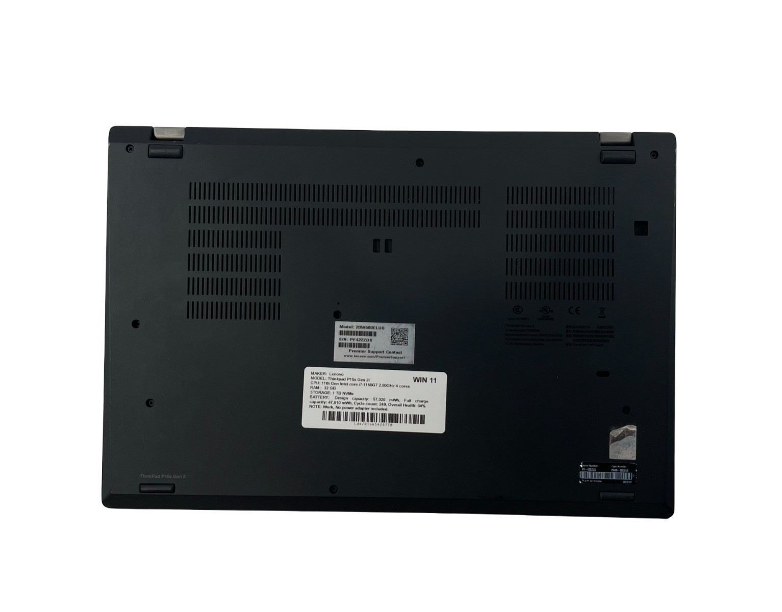 Lenovo Thinkpad P15s Gen 2i i7-1165G7 2.8Ghz 32GB RAM 1TB NVMe,WIN11pro