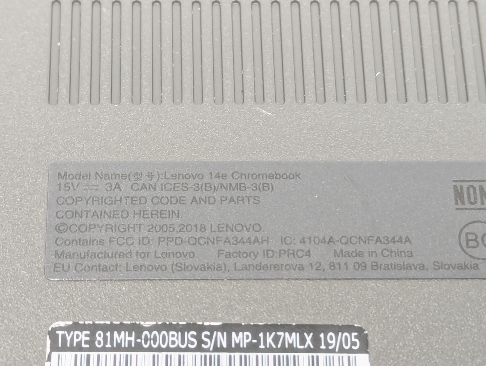 Lenovo 14e – 14″ Chromebook – AMD A4-9120C @ 1.60GHz 4GB RAM 32GB SSD