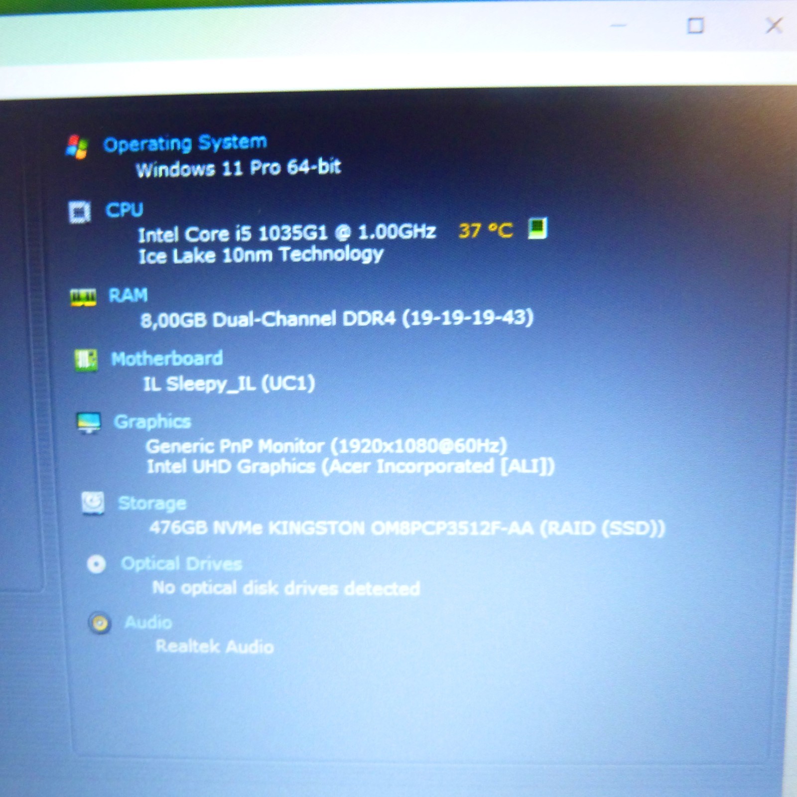 XXL LOT I Acer A315 15″ FULLHD Ultrabook l SSD Windows 11 l Intel 10 Gen i5