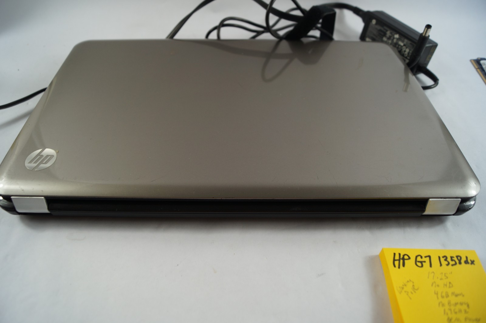 HP Pavilion G7-1358DX 17.25″ 4 GB Mem 1.9 GHz NO HD No Battery WORKING PoR C151