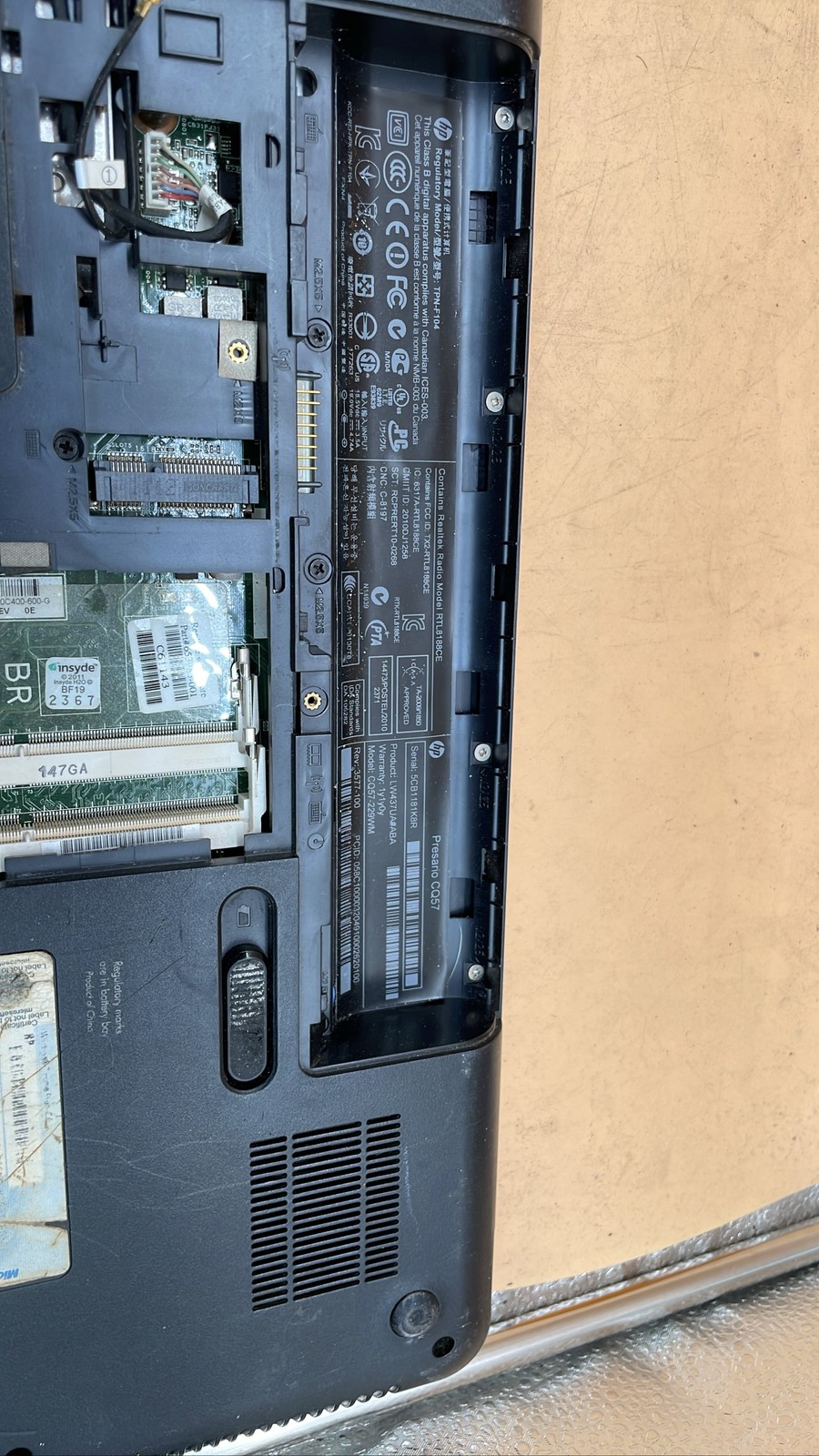 HP EliteBook 8470p Compaq CQ57 & Gateway MT6707 Laptop No HDD for Parts/Repair
