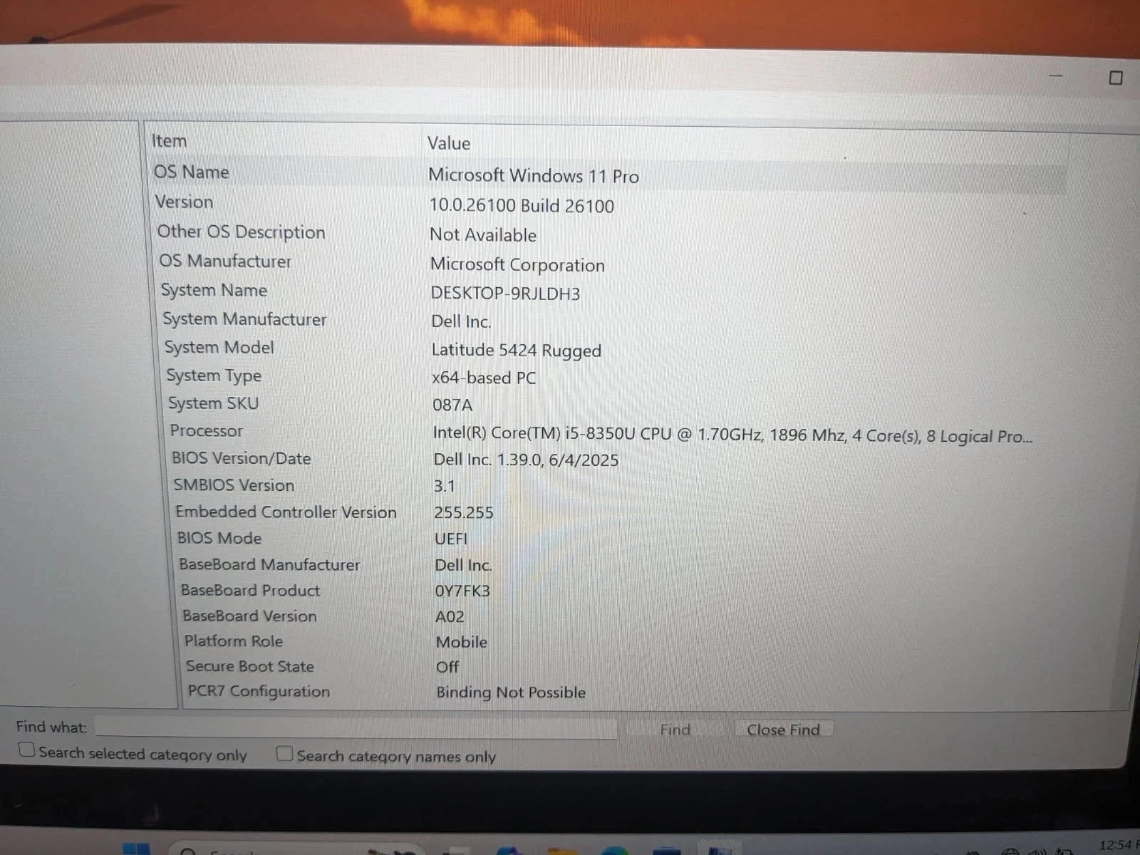 Dell Latitude 14 Rugged 5424 i5-8TH 3.6GHz Turbo 32GB 1TB WIN 11 3YR WARRANTY