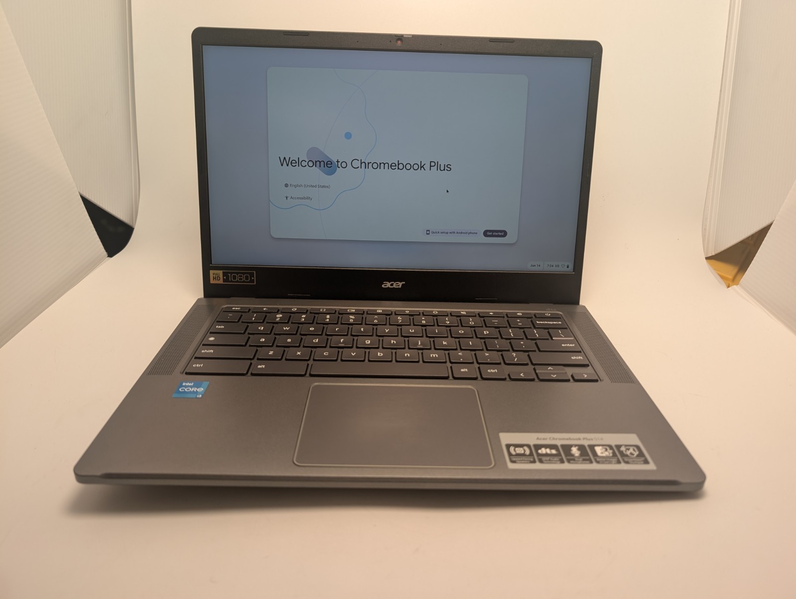 Acer Chromebook Plus 514 14in Intel Core i3