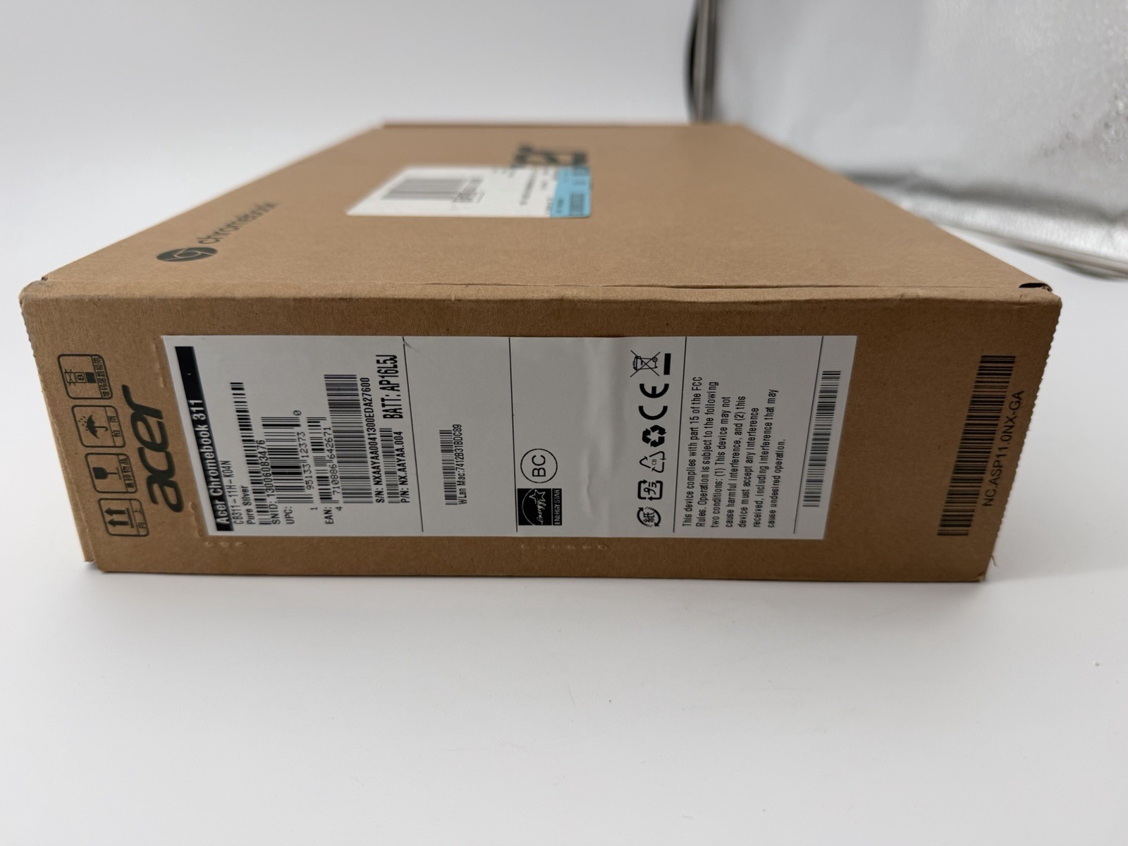 Acer chrome book CB311-11H- KO4N Pure silver Model-N19Q10