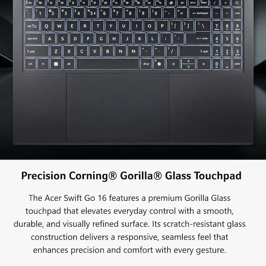 Acer Swift Go 16 AI Copilot+ 16″ AMD Ryzen AI 9 465 32GB 1TB WUXGA Touch Black