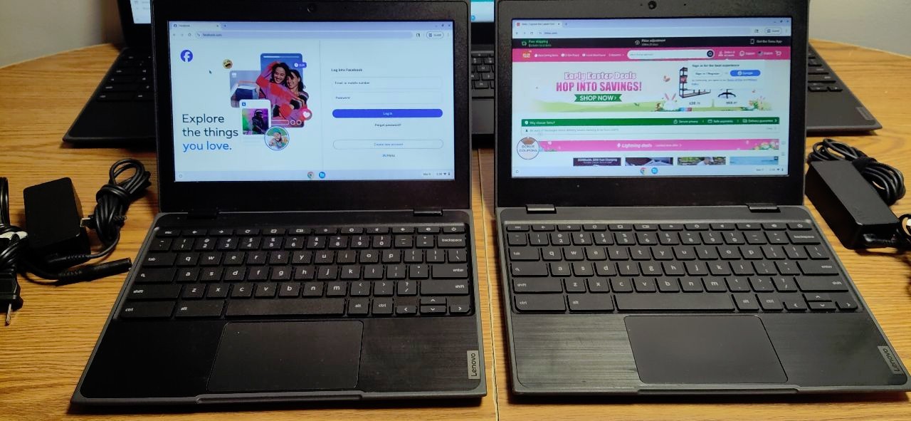 LOT OF 5 UNLOCKED Lenovo 100e Chromebook LAPTOPS WEBCAM/BLUETOOTH/WiFi 1.60GHz