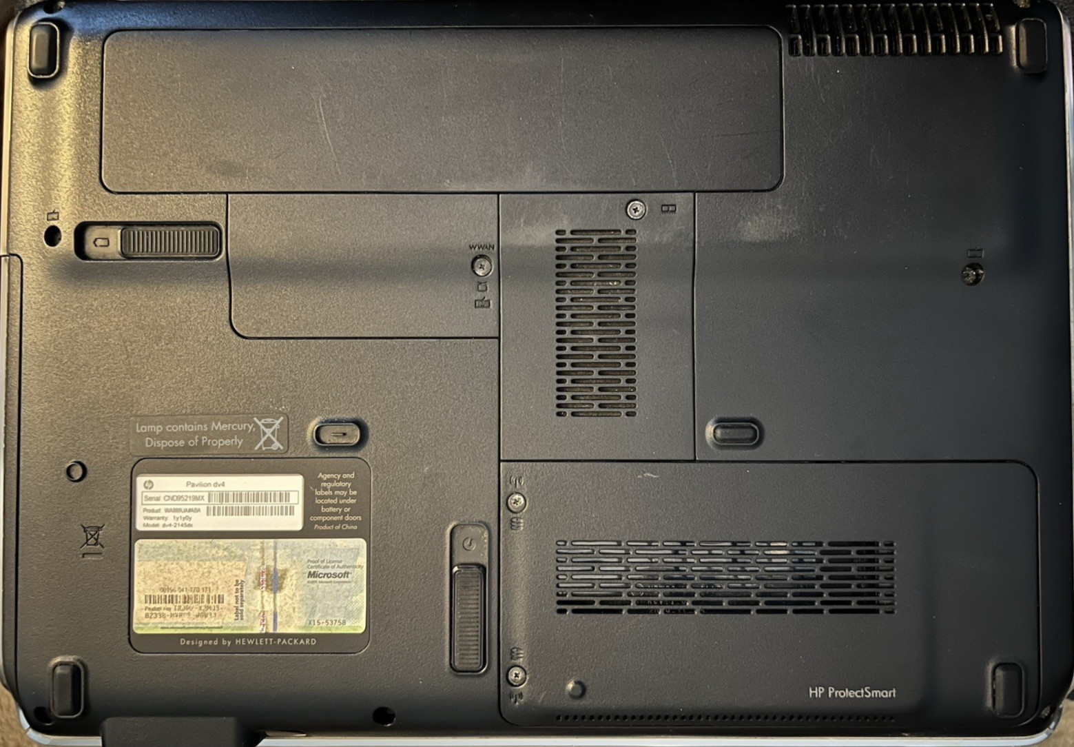HP Pavillion Laptop dv4-2145dx Untested