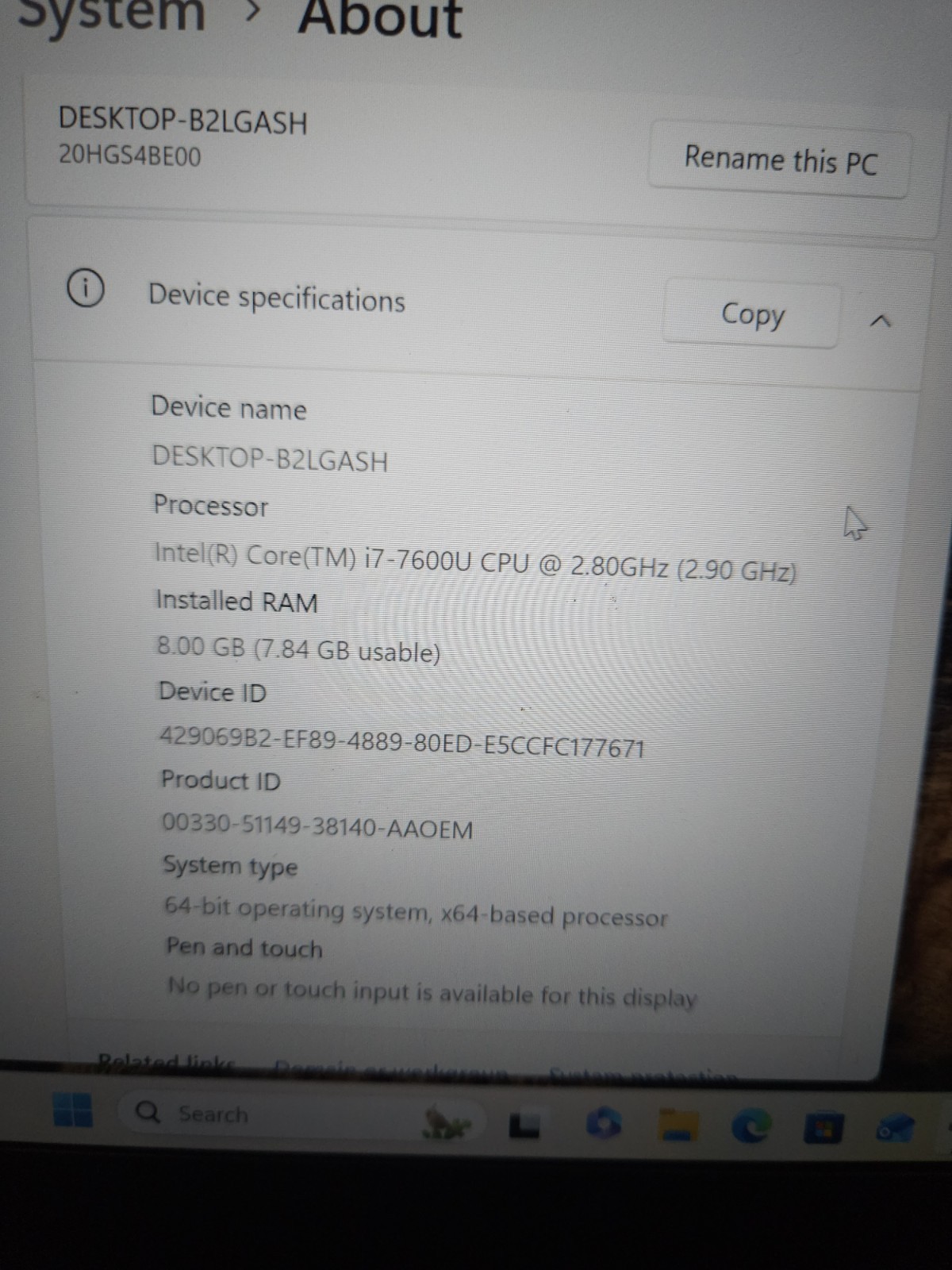Lenovo ThinkPad T470s i7 8gb Ram 256gb SSD Drive Win 11Pro (READ)