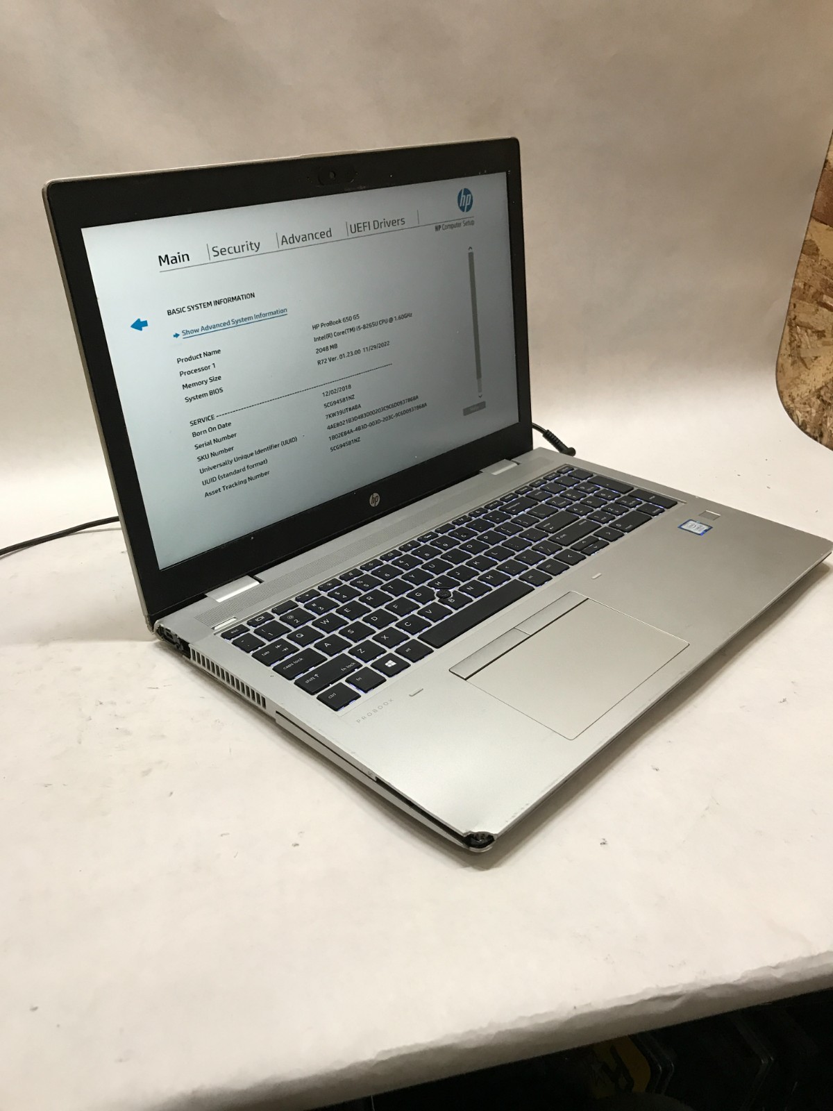 HP ProBook 650 G5 15″ Intel Core i5 NO RAM NO SSD/OS For Parts READ DESC – DW