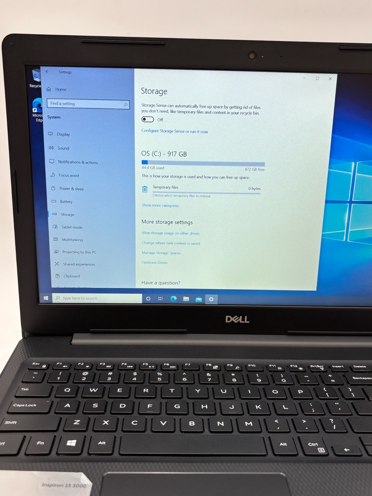 Dell Inspiron 3580 15.6″ 1 TB HDD 4 GB RAM i3-8145U Windows 10 Home