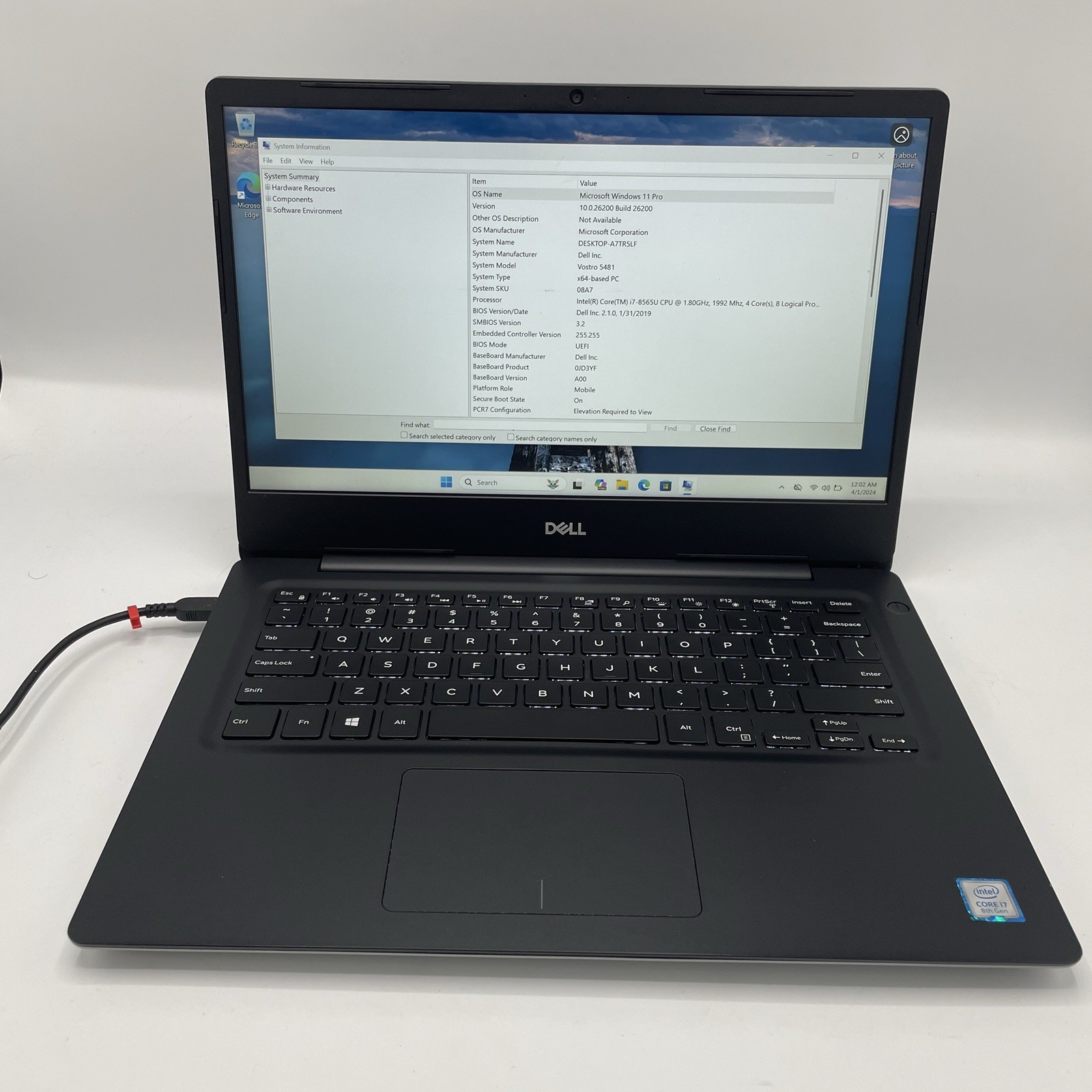 Dell Vostro 5481 | Intel i7-8565U | 16GB RAM | 512GB SSD | Win 11 Pro See Desc.