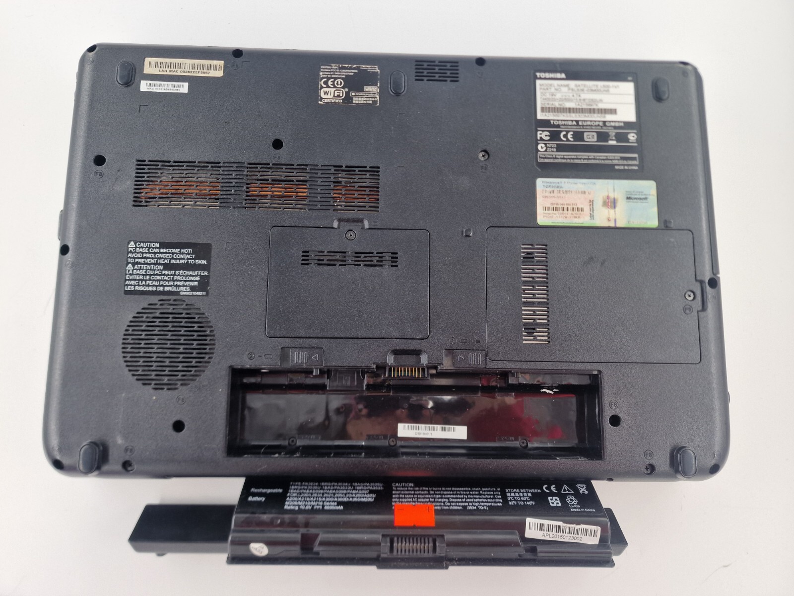 Lenovo Satellite L500-1V1 Full Computer For Parts Notebook Laptop 1A215697K