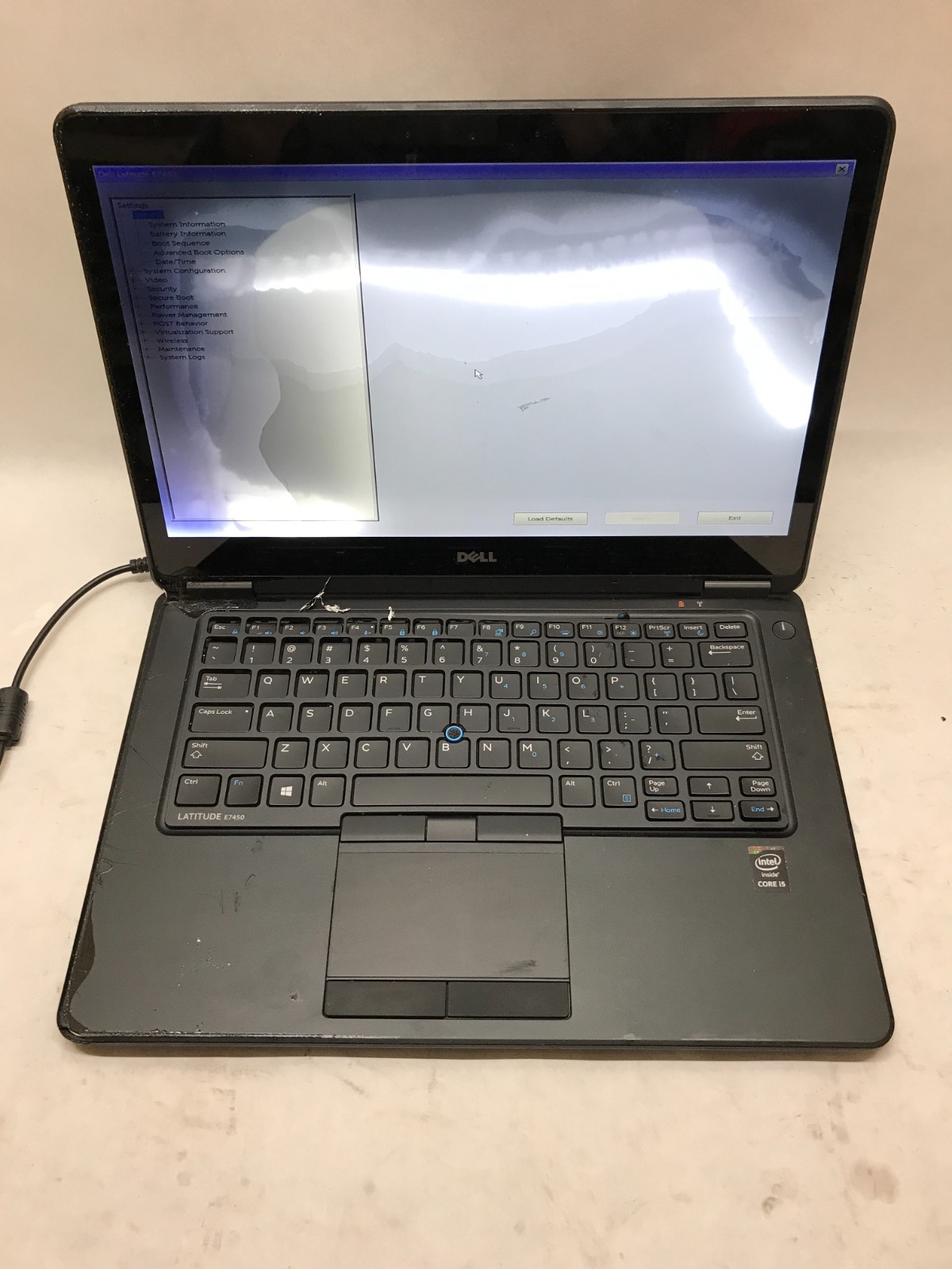 Dell Latitude E7450 14″ Intel Core i5 4GB RAM NO HDD/OS For Parts LEAKING LCD DW