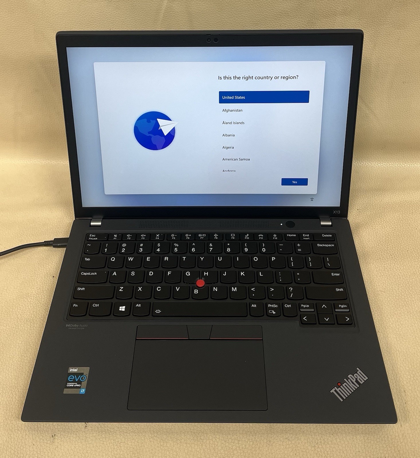 Lenovo ThinkPad X13 Gen 2 i7-1185G7 32GB 256GB Win 11 Pro BAD BATTERY