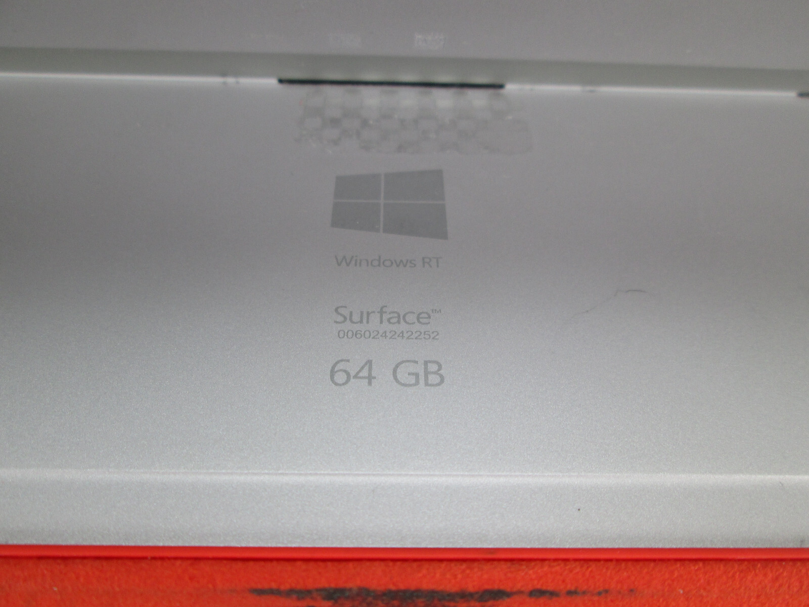 Microsoft Surface RT Tablet w Removable Red Keyboard 64GB 2 GB RAM Touchscreen C