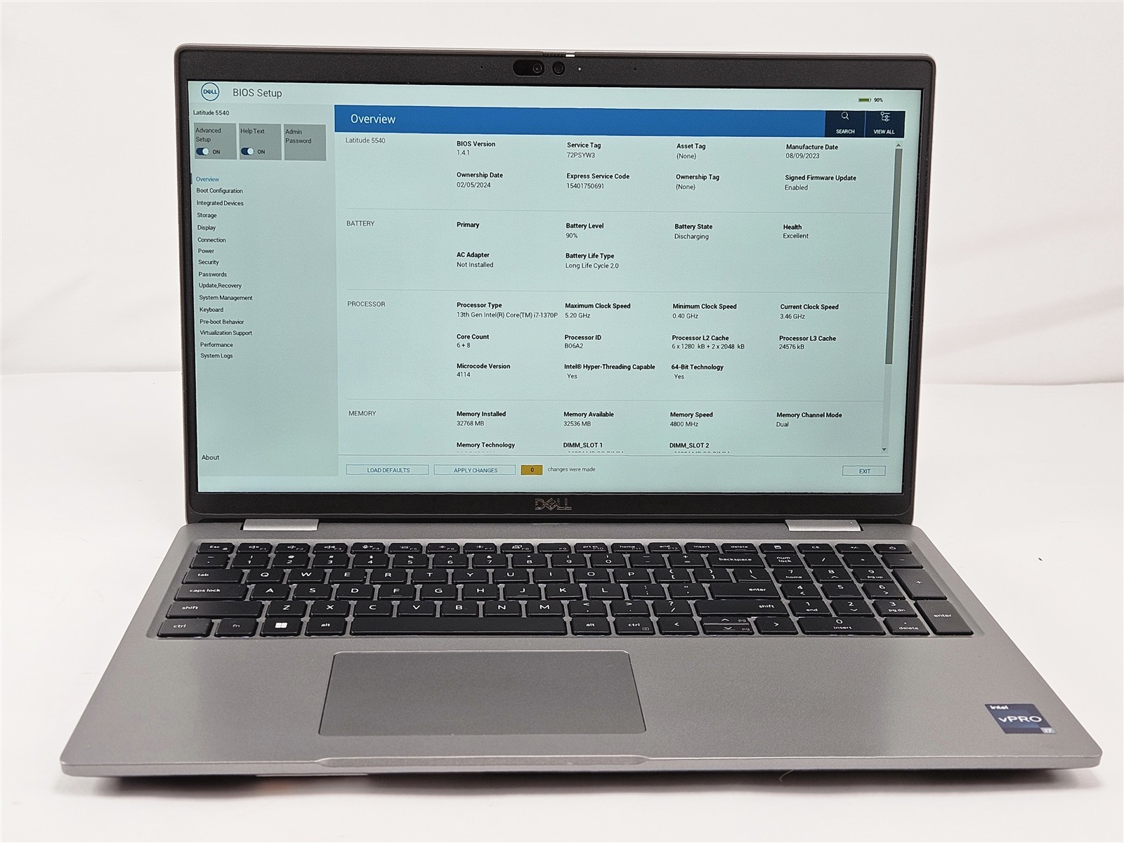 Dell 15.6″ Latitude 5540 Intel Core i7-1370P 32GB 1TB SSD Business
