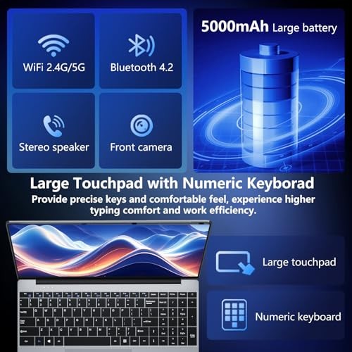 15.6 inch Laptop with Core M3-6Y30 Processor Laptop Computer 8GB RAM 256GB