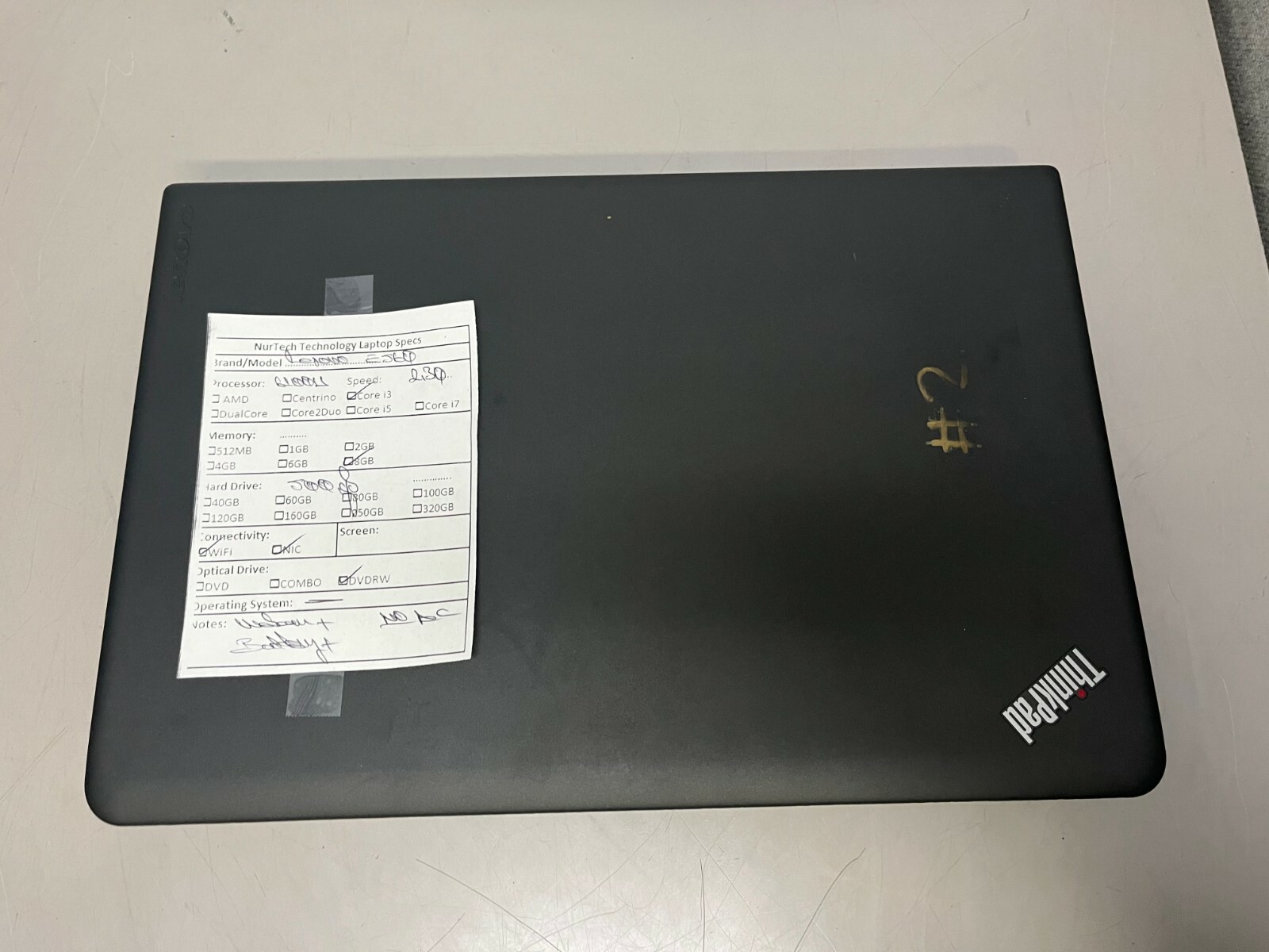Lenovo ThinkPad E560 15.6″ i3-6100U 2.3GHz 8GB/500GB Webcam Laptop [NO AC/OS]