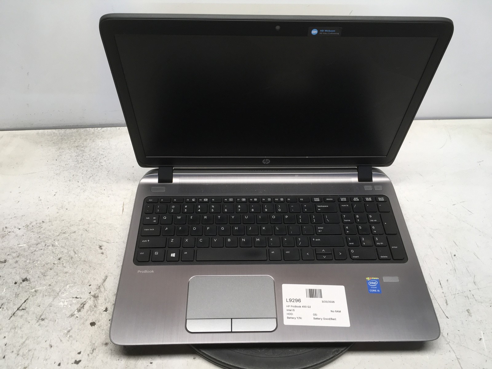 HP ProBook 450 G2 Intel i5 No RAM NO HDD No Batt