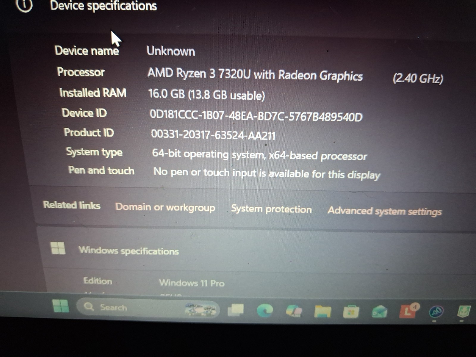 Lenovo Laptop V15 G4 AMN 15.6″ AMD Ryzen 3 7320U 256GB- Black