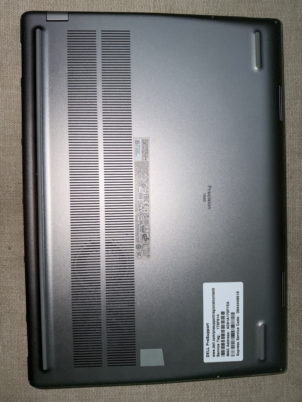 Dell Precision 7680 i9-13950HX 64GB RTX 3500 ADA 1TB SSD Mint Condition