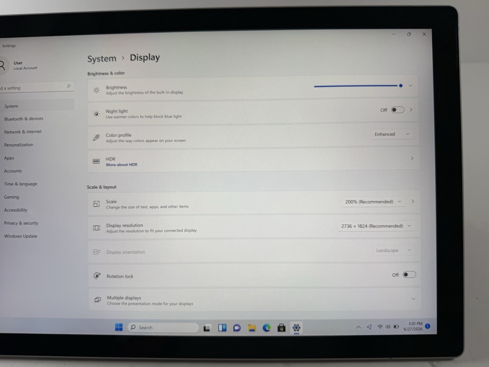 Microsoft Surface Pro 7 plus 1961 Core i5-1135G7 2.4GHz 16GB 256GB Win 11 Pro