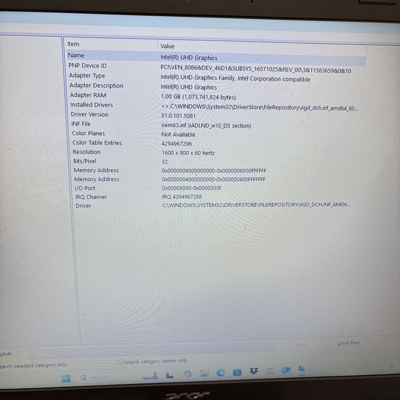 Acer Aspire 3 N23H5 Win 11 Core i3-N305 1.8GHz 8GB RAM 256GB SSD 17.3″