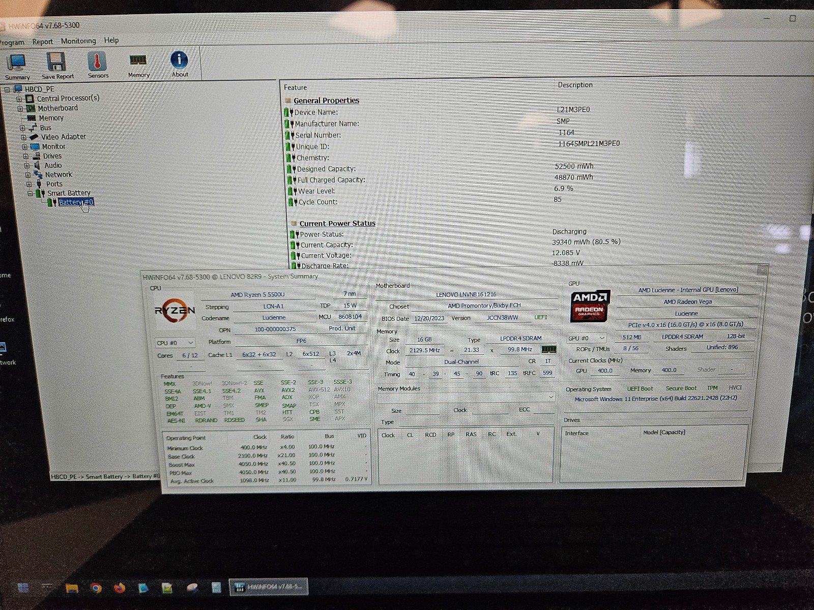 Lenovo IdeaPad Flex 5 14ALC05 Ryzen 5 5500U 16GB RAM No SSD No OS