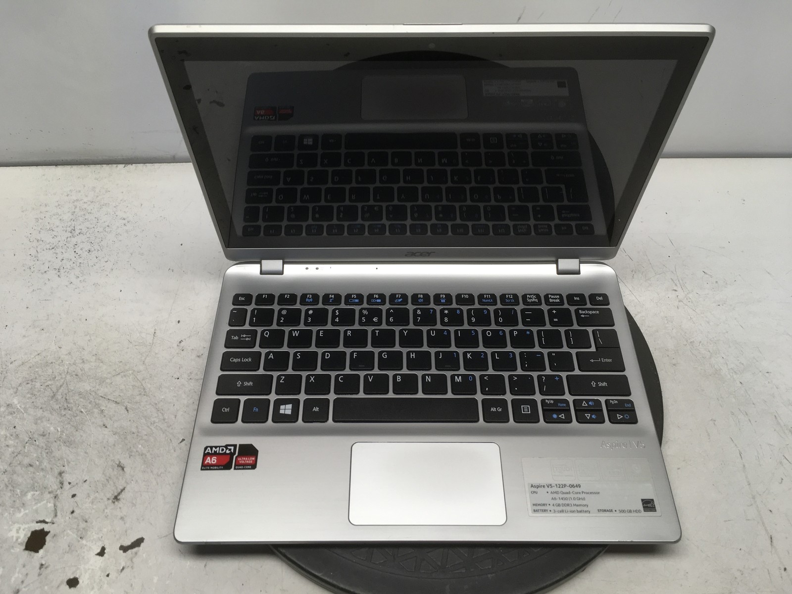 Acer Aspire V5-122P-0649 AMD A6-1450 1000MHz 6 GB NO HDD No Batt