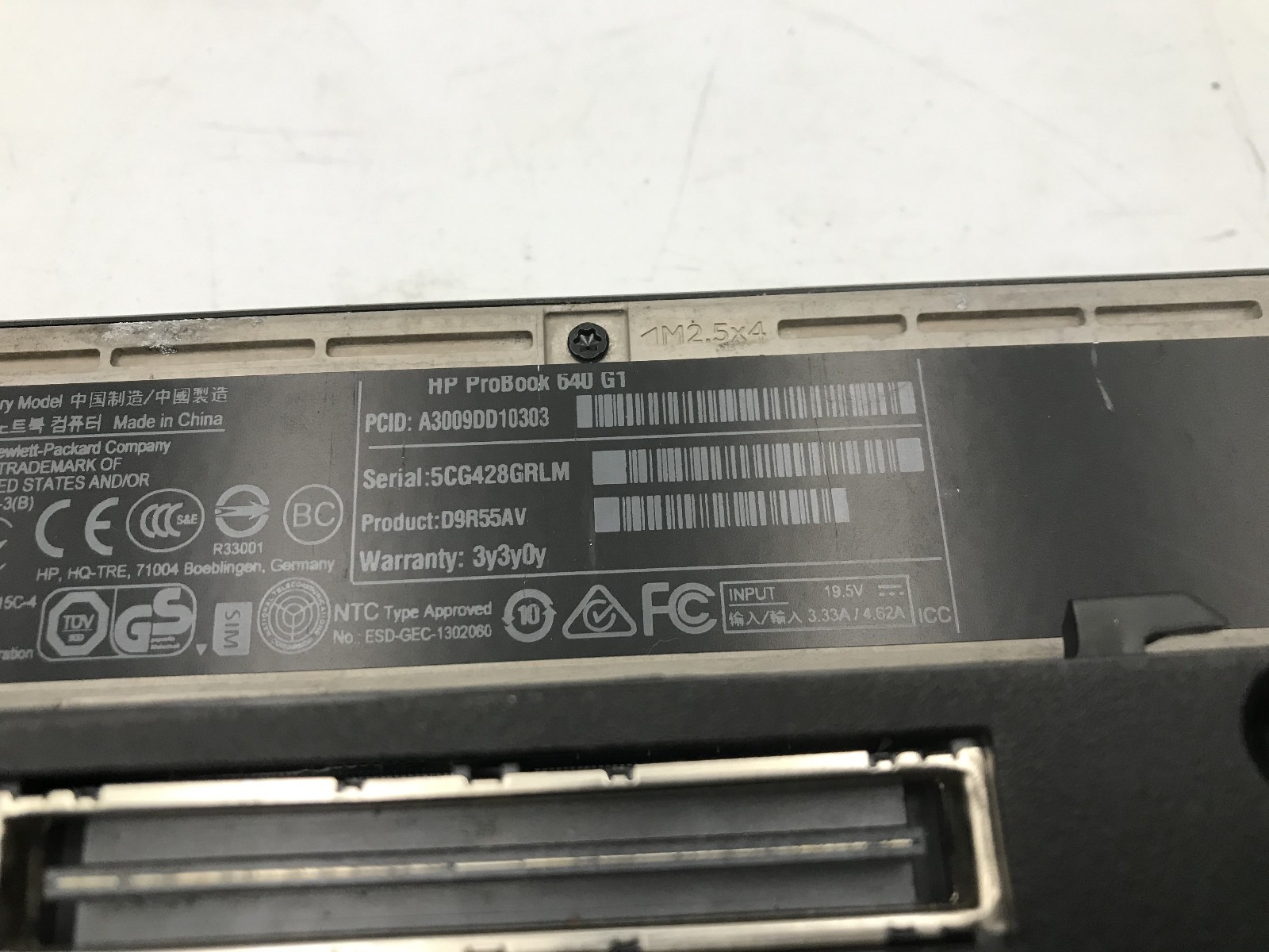 HP PROBOOK 640 G1 – BOOTS TO BIOS – INTEL I5 4300U – NO RAM – READ DESCRIP – BB