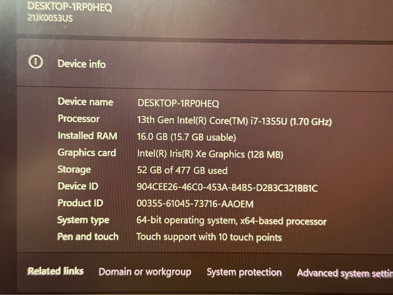 Lenovo ThinkPad E14 Gen 5 Touch i7-1355U 16GB RAM 512GB SSD Win11 Pro Warranty