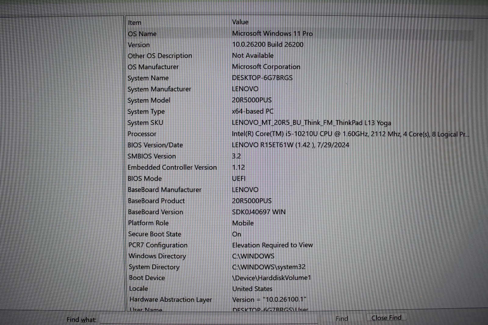 Lenovo L13 Yoga I5-10210U 128GB NvME 8GB LPDDR Win11Pro- Touch- C Pic/Descript