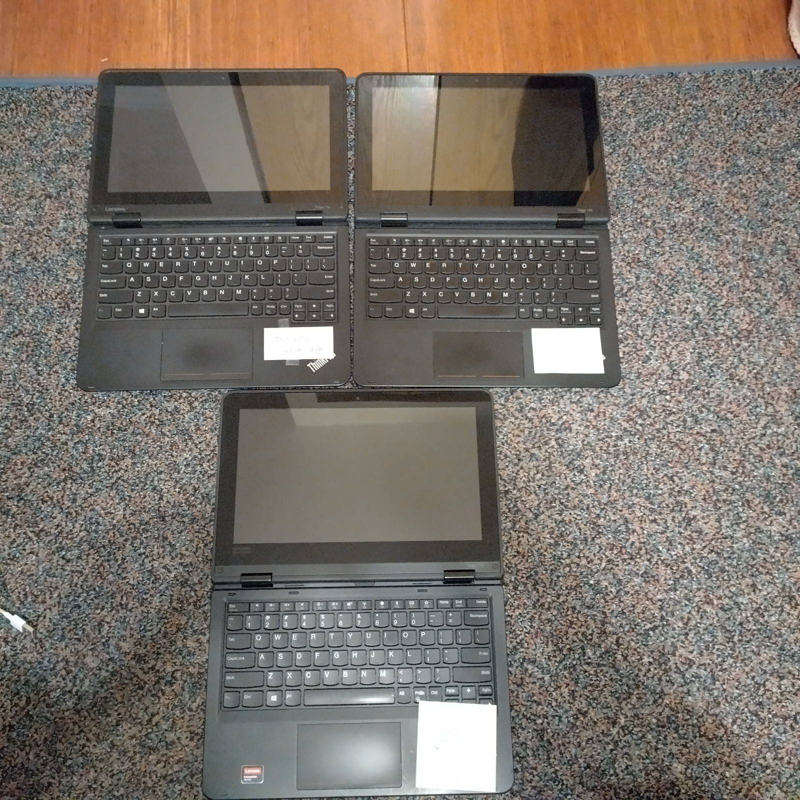 Lot of 3: Lenovo: Yoga 11e: 2 x M3-7Y30 and 1 x I3-7100 – 8GB RAM: 128GB SSD