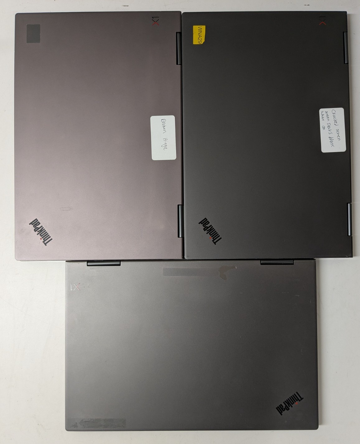 Lot of 3 Lenovo ThinkPad X1 Yoga 4th Gen Intel 8th Gen Processor SOLD AS-IS