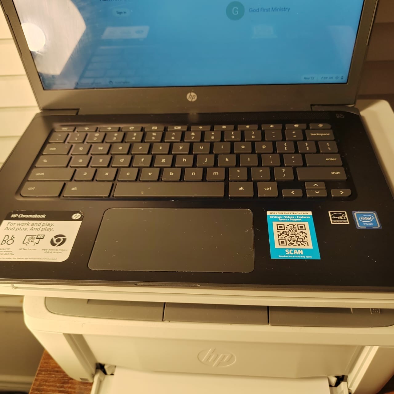 HP Chromebook 14″ Intel Celeron N3350 / 4GB RAM / ChromeOS – Fully Working