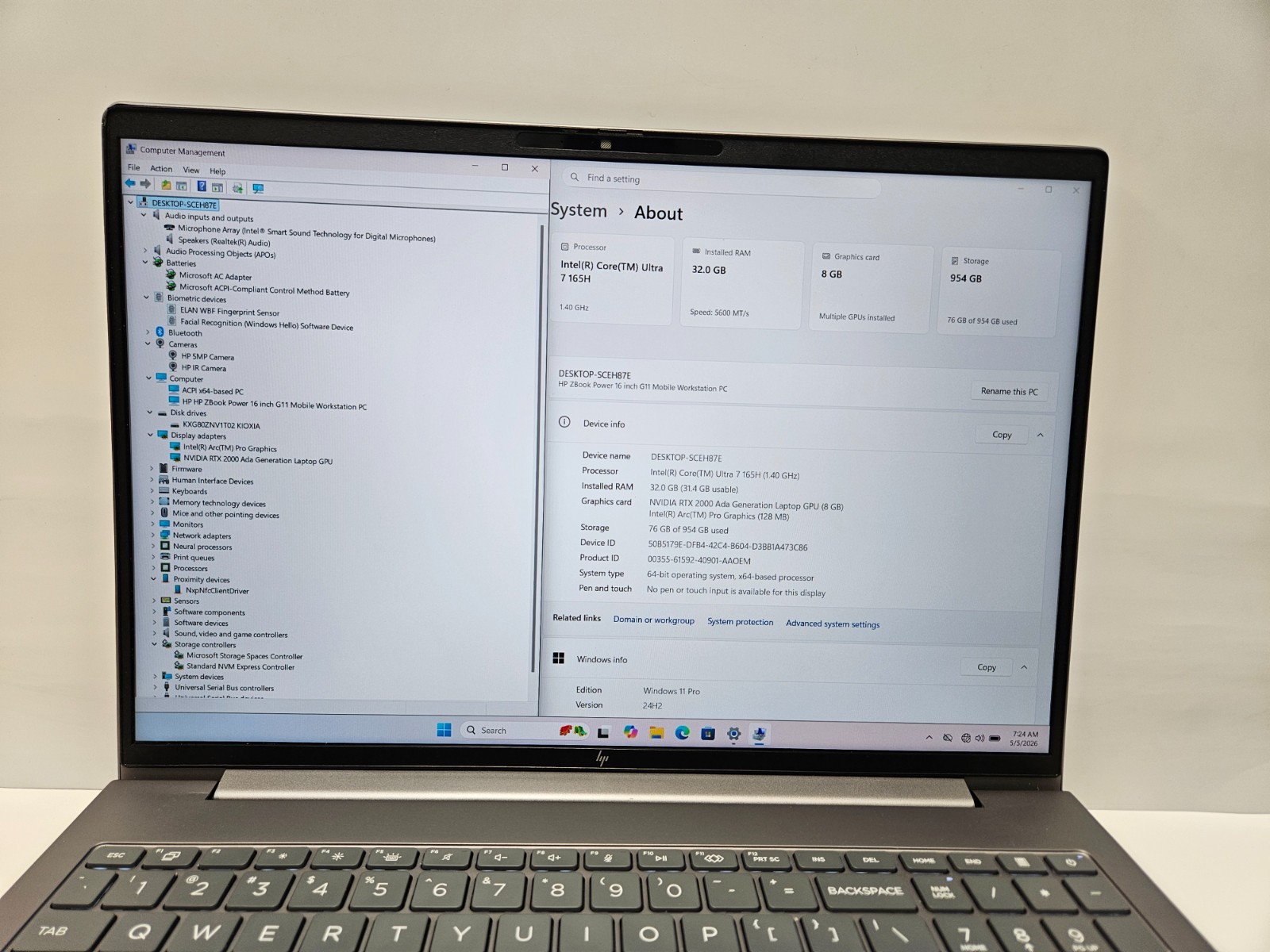 HP ZBook Power G11 16″ Mobile Workstation Ultra 7 165H 32GB – 1TB SSD Watrranty