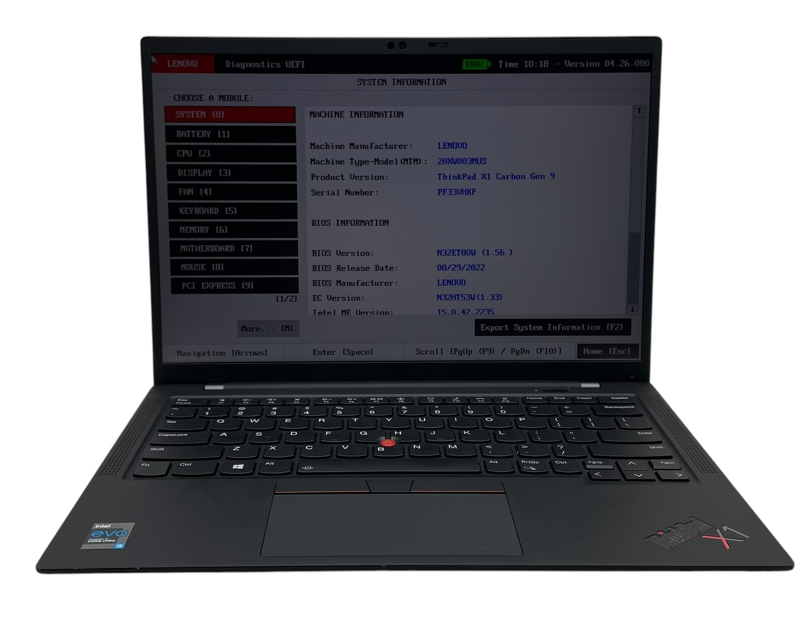 LENOVO THINKPAD X1 CARBON 9TH GEN i5 2.6GHz 16GB RAM 512GB SSD–GRADE D