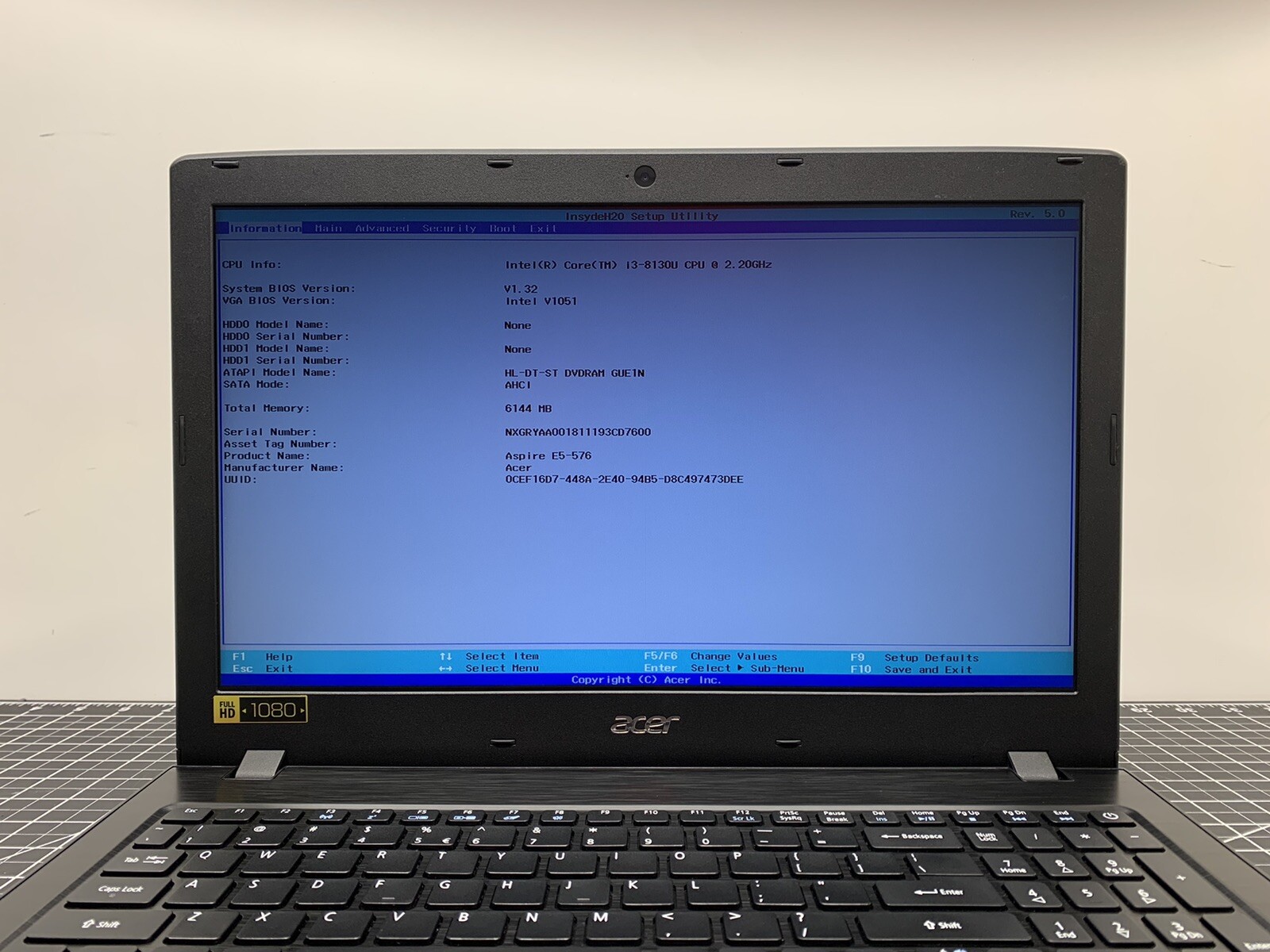 Acer Aspire E 15 CORE i3 8130U @ 2.20GHz | 6GB RAM | E5-576 | Used | #T982