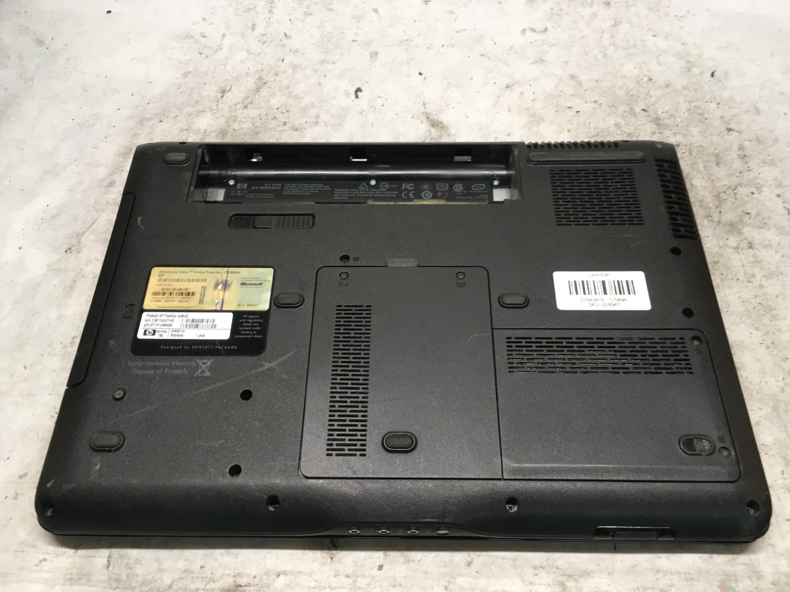 HP Pavilion dv6607nr 15″ [AS IS] AMD Athlon 64 X2 Dual TK 53 @ 1.7 GHz – JZ