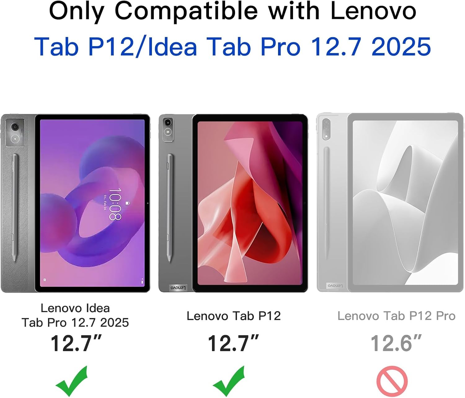 Screen Protector for Lenovo Idea Tab Pro/Yoga Tab Plus 2025 / Tab P12 2023, 2-Pa