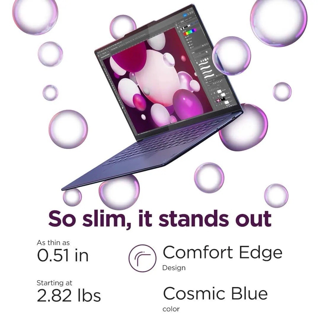 Lenovo Yoga Slim 7 14.5″ Snapdragon X Elite 16GB 512GB SSD Cosmic Blue